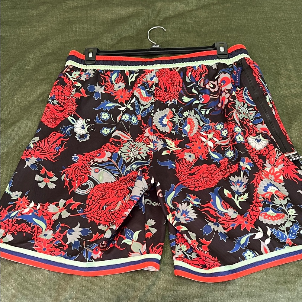 Nike Men's Red and Black Athletic Shorts